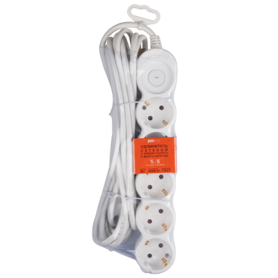 Удлинитель JAZZway EX-05GS-500 (5 x 5) заземл., выкл. — вид 4