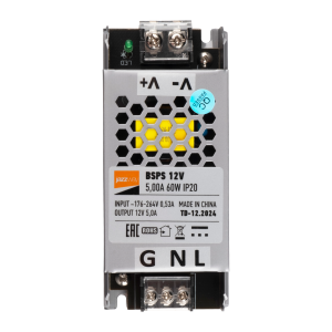 BSPS    12V5,00A= 60W IP20 2 г.гар. Jazzway