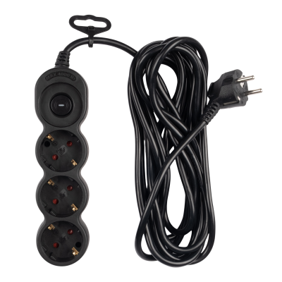 Удлинитель JAZZway EX-03GS-500-bk (3 x 5) заземл., выкл. — вид 2