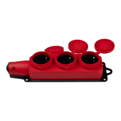 PRC-123-Red 16A 220V IP44 каучук красная Jazzway
