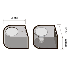 PDL-R 72150 GU10-2 GR 230V IP65   Jazzway