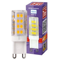 PLED-G9  7w  4000K 400Lm 175-240V (пластик d16*50мм) Jazzway