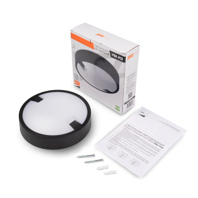 Светильник светодиодный ЖКХ PBH - PC8-RA 12W 4000K BLACK IP65 — вид 4