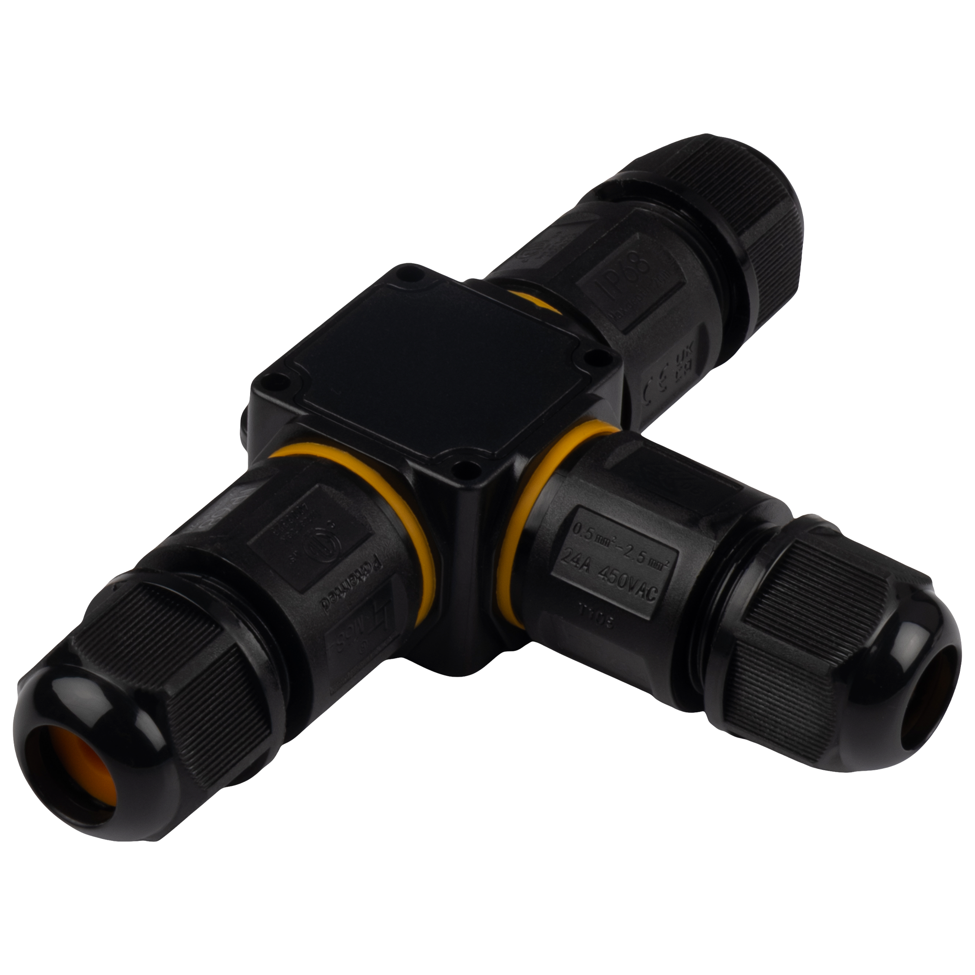Кабельный коннектор PCC-T3-F 3x2.5 24A IP68 JAZZWAY