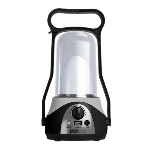 Аккумуляторный фонарь-светильник с USB-выходом Accu5-L12W-USB-bk