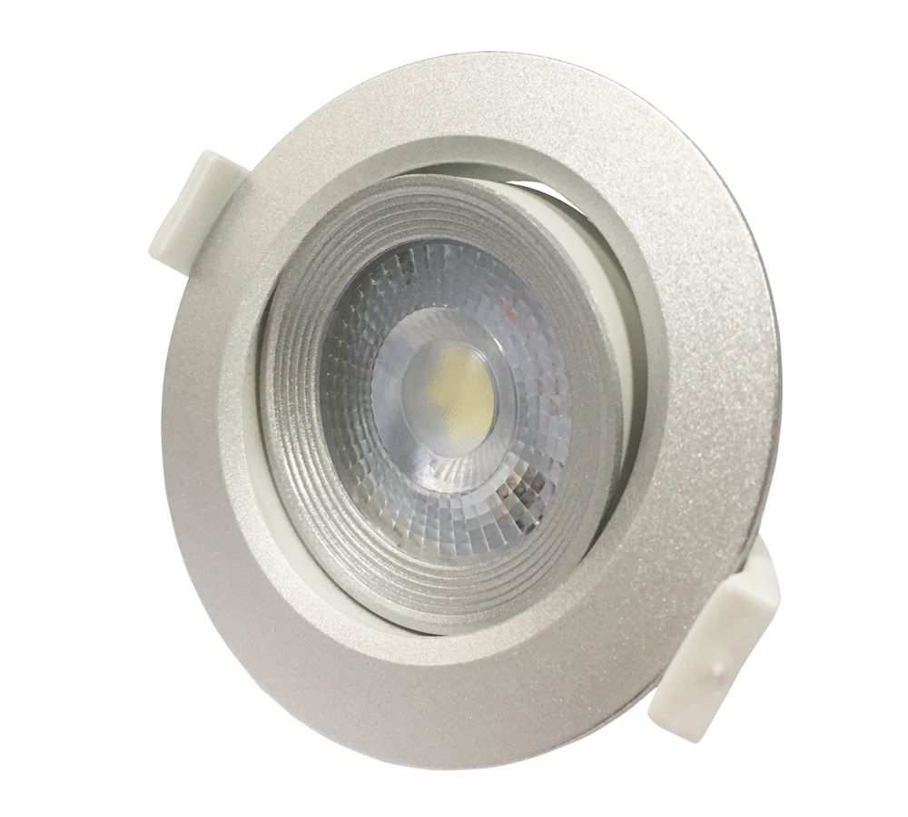 Точечный светодиодный светильник PSP-R 9044 7W SILV 3000K 38° круг/поворот IP40 .5022935 JazzWay