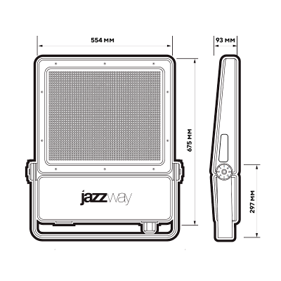 Прожектор светодиодный PFL-S7 600w 6500K 60° IP66