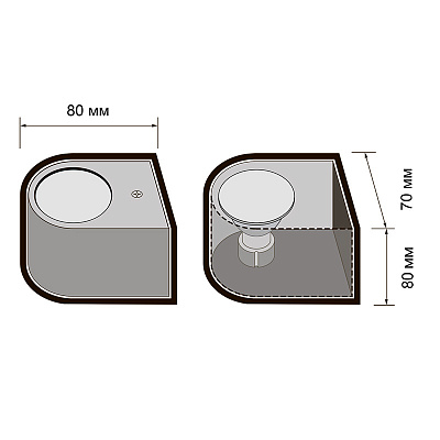 Светильники фасадные PDL-R 72080 GU10 -1 GR 230V IP65