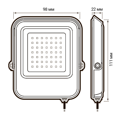 Прожектор светодиодный PFL-V 10w 6500K IP65