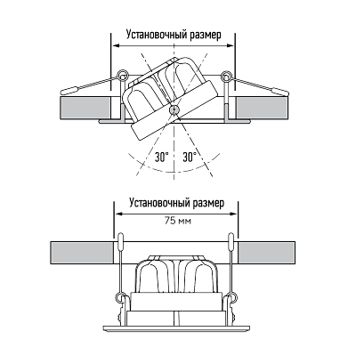 Cветильник светодиодный встраиваемый PSP-S