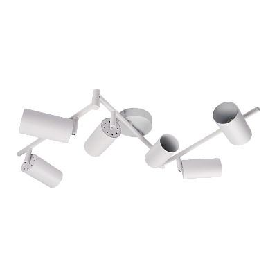 Светильник декоративный под лампу PCL 0606 6xGU10 WH 230V IP20