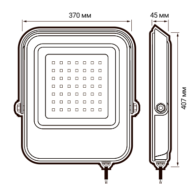 Прожектор светодиодный PFL-V 400w 6500K IP65