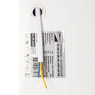 Панель светодиодная PPL SPEC 02 40w Opal 6500K Ra90 IP40