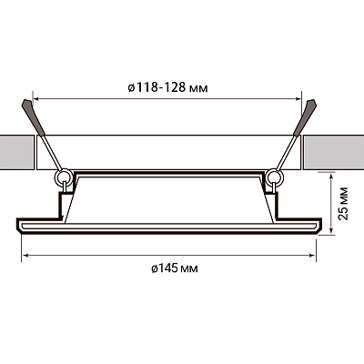 Cветильник светодиодный встраиваемый PLED DL6 10w 6500K WH IP40