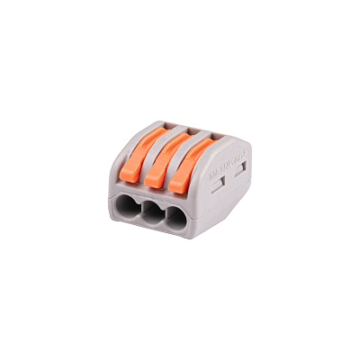 Клемма монтажная СМК PTC-3P 222-413 BL/10 450V 32A 0,08-2,5(4.0)mm2 / 10шт./ Jazzway 