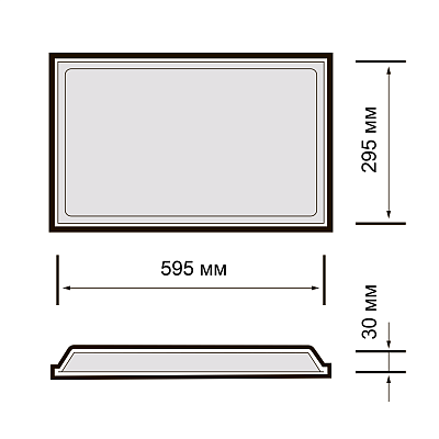 Панель светодиодная PPL 595/R OPAL 20W 6500K 295х595х30mm RA90 IP40