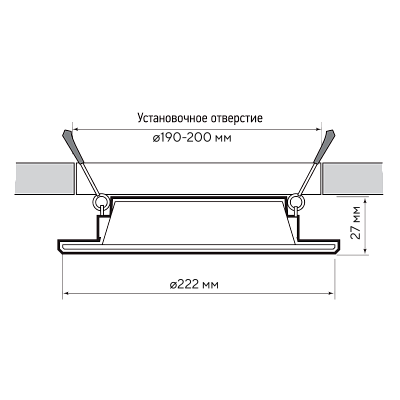 Cветильник светодиодный встраиваемый PLED DL6 20w 6500K WH IP40