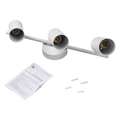 Светильник декоративный под лампу PCL 0403 3xGU10 WH 230V IP20