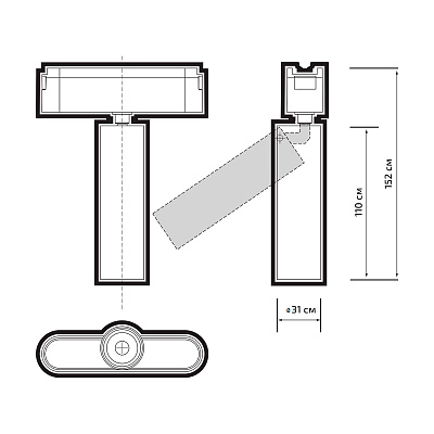 Низковольтный трековый светильник MTR16 2008 8W 3000K 24° BL IP20