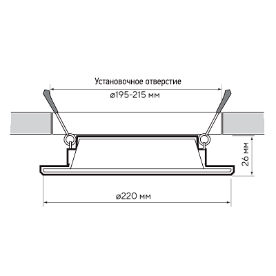 Cветильник светодиодный встраиваемый PLED DL7 24w 4000K WH IP54