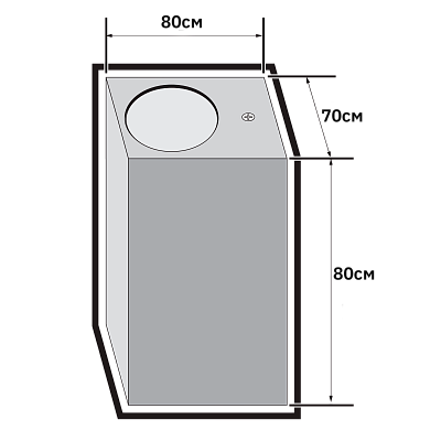 Светильники фасадные PDL-S 72080 GU10-1 BL 230V IP65