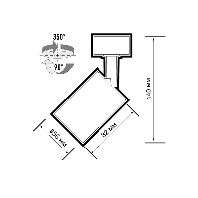 Светильник накладной под лампу с цоколем GU10 PDL-R GU10