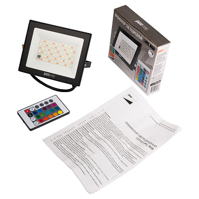 Прожектор светодиодный PFL-30W RGB-RC BL IP65
