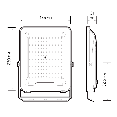 Прожектор светодиодный PFL-V 100w 6500K IP65