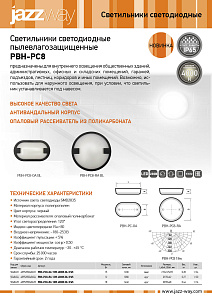 Светильники светодиодные пылевлагозащищенные PBH-PC8