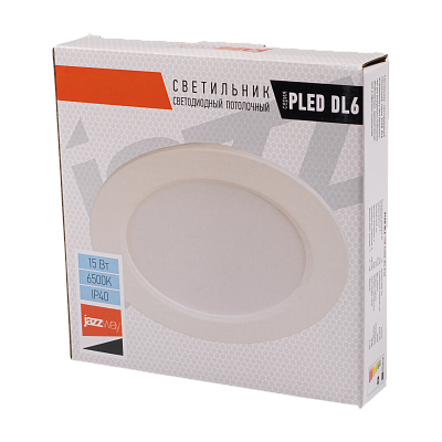 Cветильник светодиодный встраиваемый PLED DL6 15w 6500K WH IP40