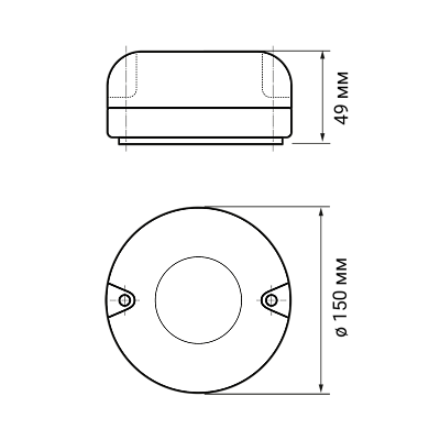 Светильник светодиодный пылевлагозащищенный с акустическим датчиком PBH-PC4-RSS 10w SENSOR