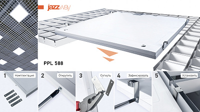 Светодиодная панель PPL 588/G Prisma 36w 4000K IP40