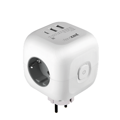 Разветвитель JAZZway AC-3UGS-wh