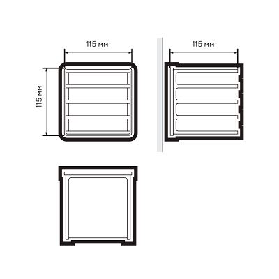 Светильник фасадный PWL 115115/02 GX53 BL 230V IP54