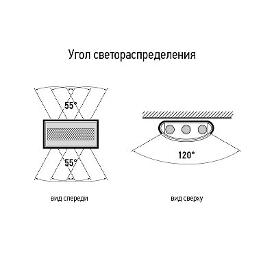 Светильники светодиодные настенные PWL-81210 8W+4W 4000K BL 230V IP54