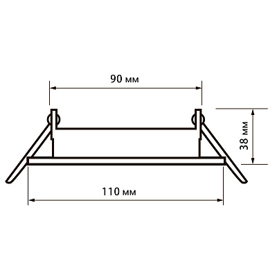 Светильник декоративный встраиваемый серии PGX53d AL34-CHROME