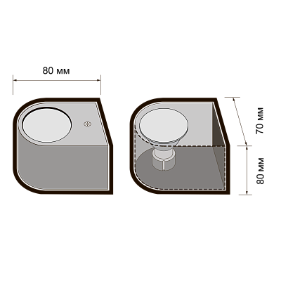 Светильники фасадные PDL-R 72080 GU10 -1 BL 230V IP65