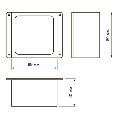 Панель светодиодная PPL 089/G OPAL 9W 3000K  GREY IP40