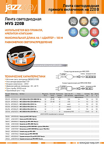 Лента светодиодная MVS 220V