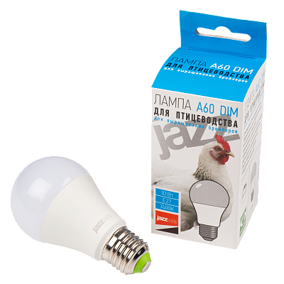 Лампа светодиодная диммируемая для птицеводства PLED-А60 DIM Chiken meat