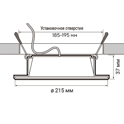 Светильник светодиодный встраиваемый PLED DL5 24w 6500K WH IP40