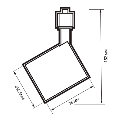 Трековый светильник светодиодный PTR 0510 10w 3000K 24° BL IP40