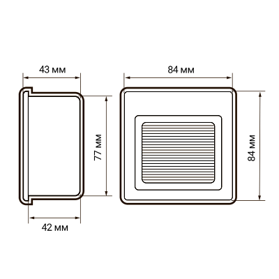 Светильник светодиодный встраиваемый для подсветки стен и ступеней PWS/R S8484