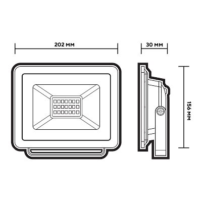 Прожектор светодиодный PFL LV 50W DC12-48V/AC12-48V  6500K IP65