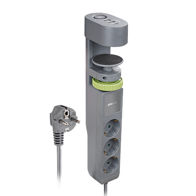 Удлинитель JAZZway ETD-03U-150-gy