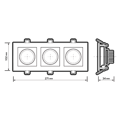 Светильник светодиодный встраиваемый PSP-S CARDAN
